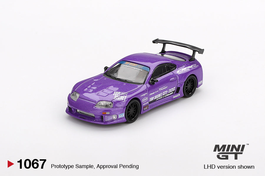 (Preorder) Mini GT 1:64 Toyota Supra (A80) Top Secret GT-300 Top Secret Purple MGT01067-BL