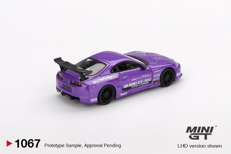 (Preorder) Mini GT 1:64 Toyota Supra (A80) Top Secret GT-300 Top Secret Purple MGT01067-BL