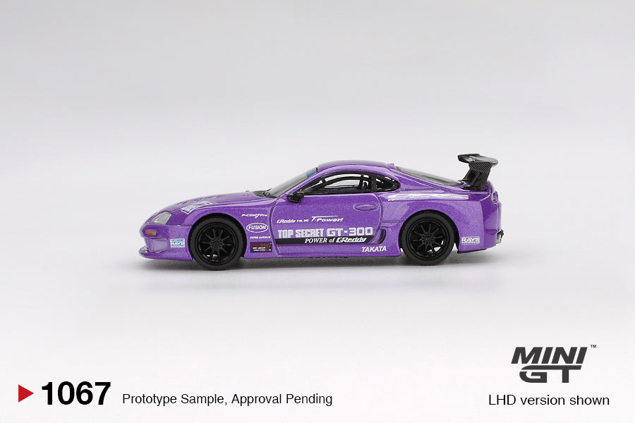 (Preorder) Mini GT 1:64 Toyota Supra (A80) Top Secret GT-300 Top Secret Purple MGT01067-BL