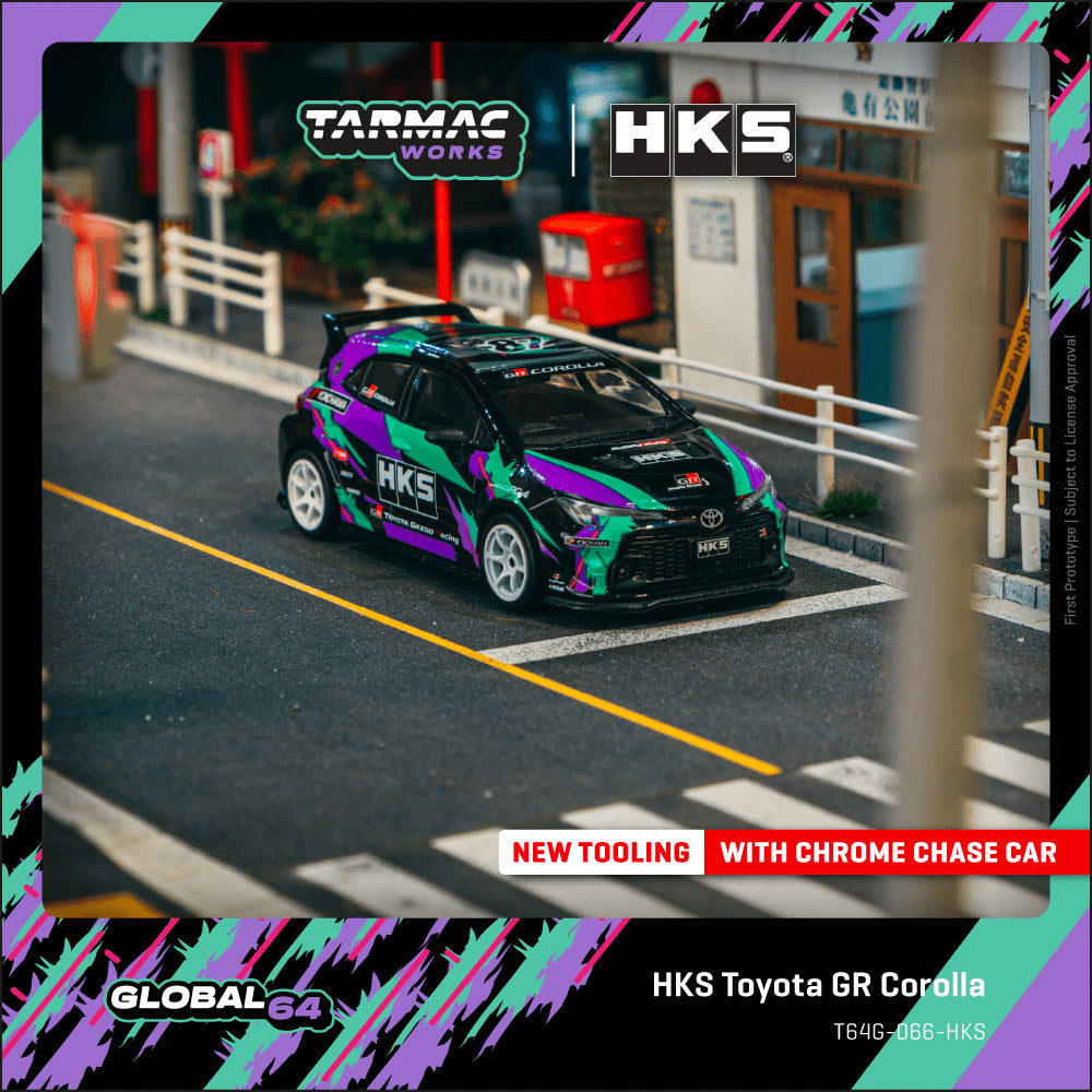 (Preorder) Tarmac Works 1:64 HKS Toyota GR Corolla T64G-066-HKS