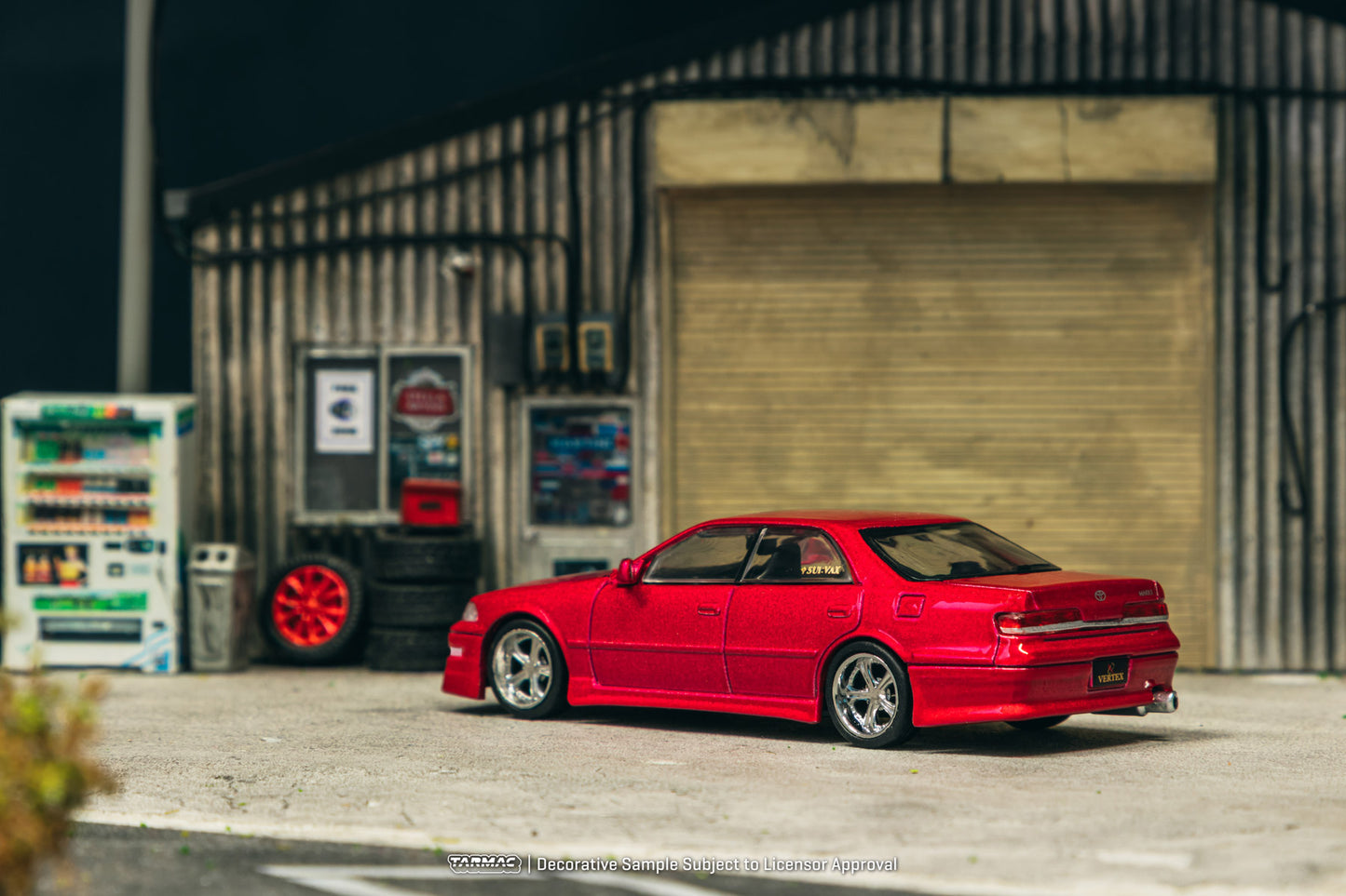 (Preorder) Tarmac Works 1:64 VERTEX Toyota Mark II JZX100 Red Metallic T64G-024-RE