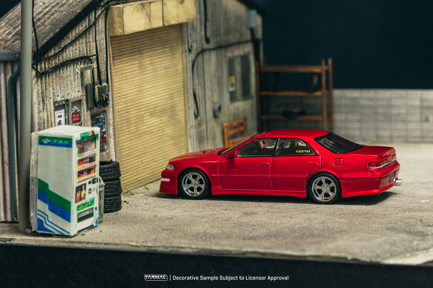 (Preorder) Tarmac Works 1:64 VERTEX Toyota Mark II JZX100 Red Metallic T64G-024-RE