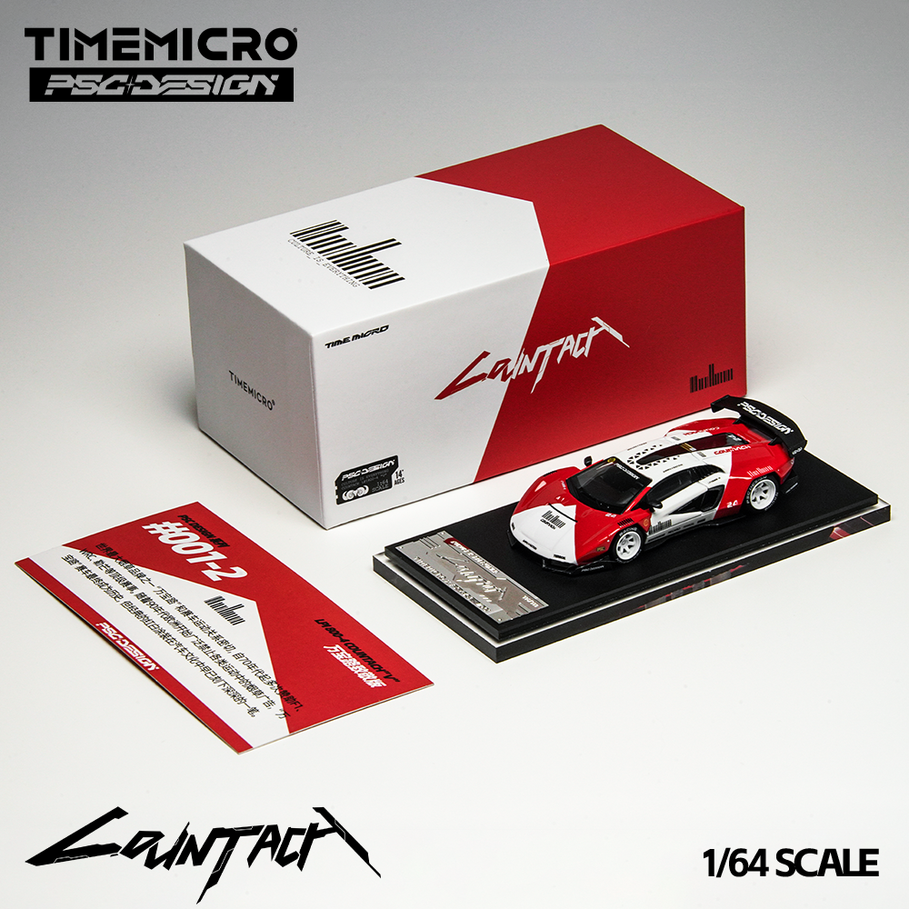 Time Micro x PSC DESIGN 1:64 Countach "V" Marlboro Livery TM647703