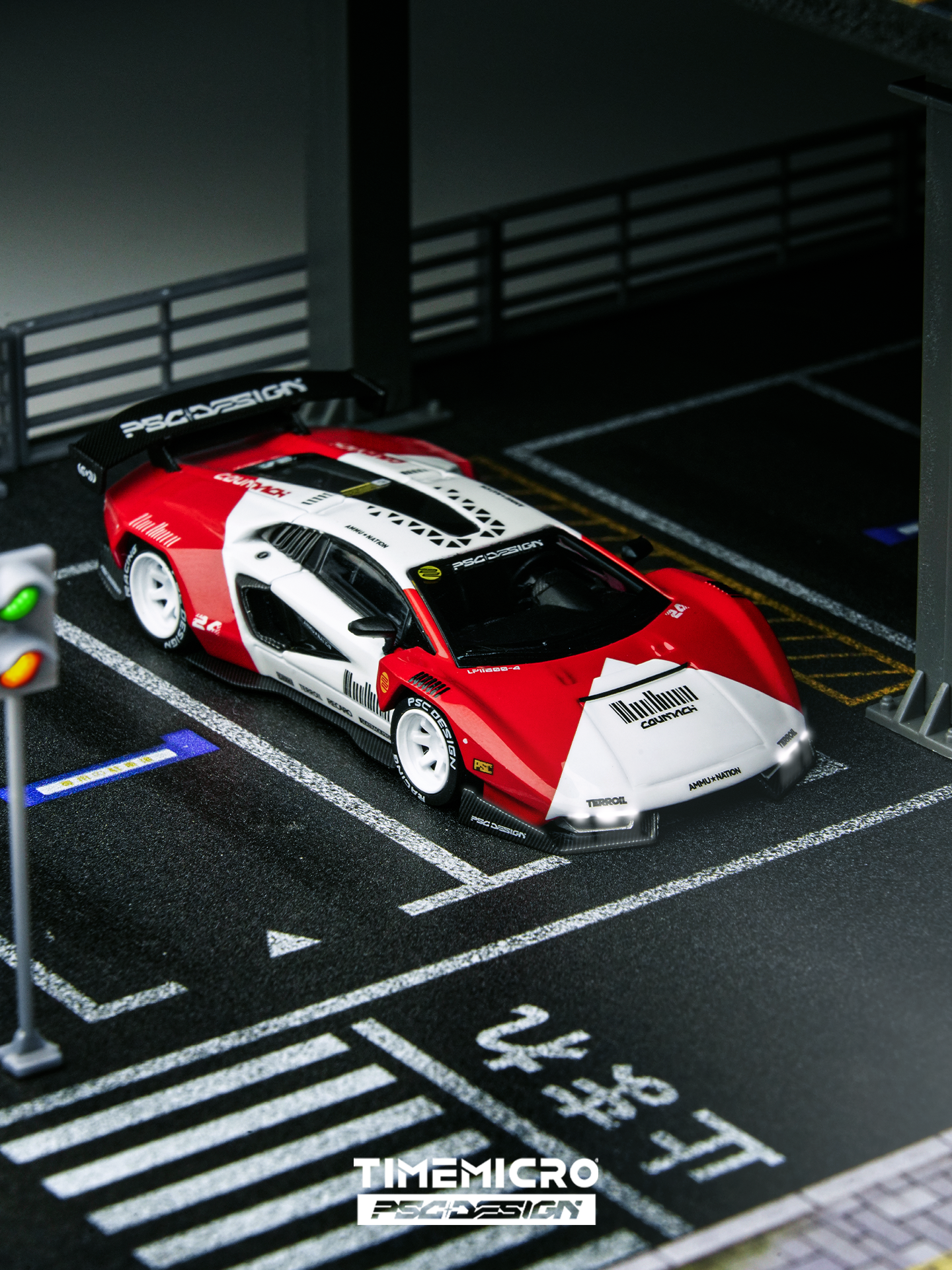 Time Micro x PSC DESIGN 1:64 Countach "V" Marlboro Livery TM647703