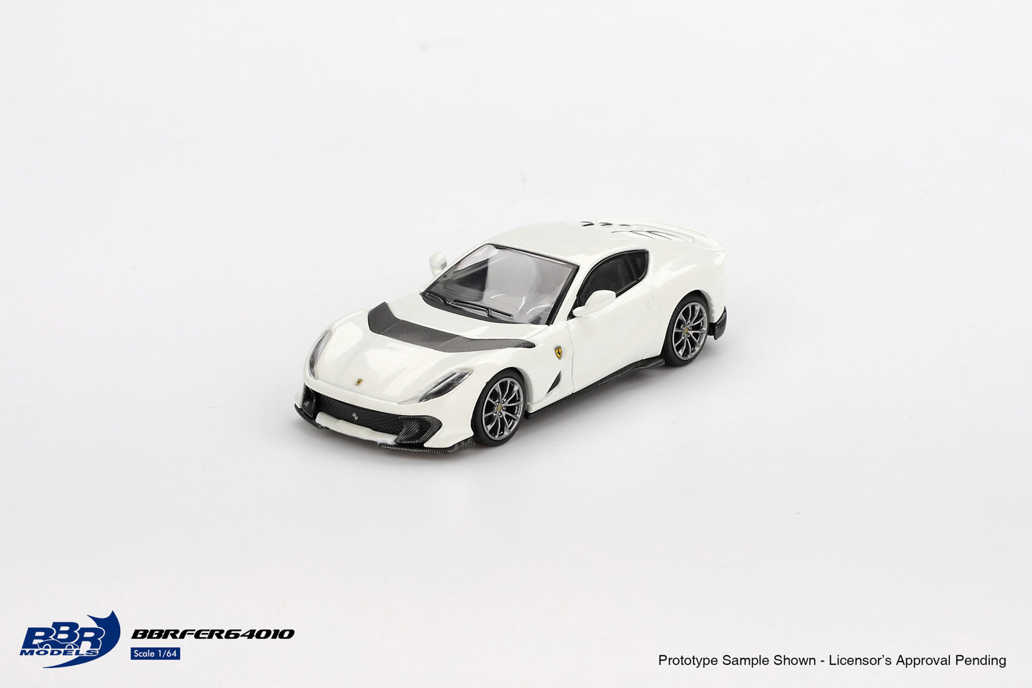 (Preorder) BBR Models 1:64 Ferrari 812 Competizione Bianco Avus BBRFER64010