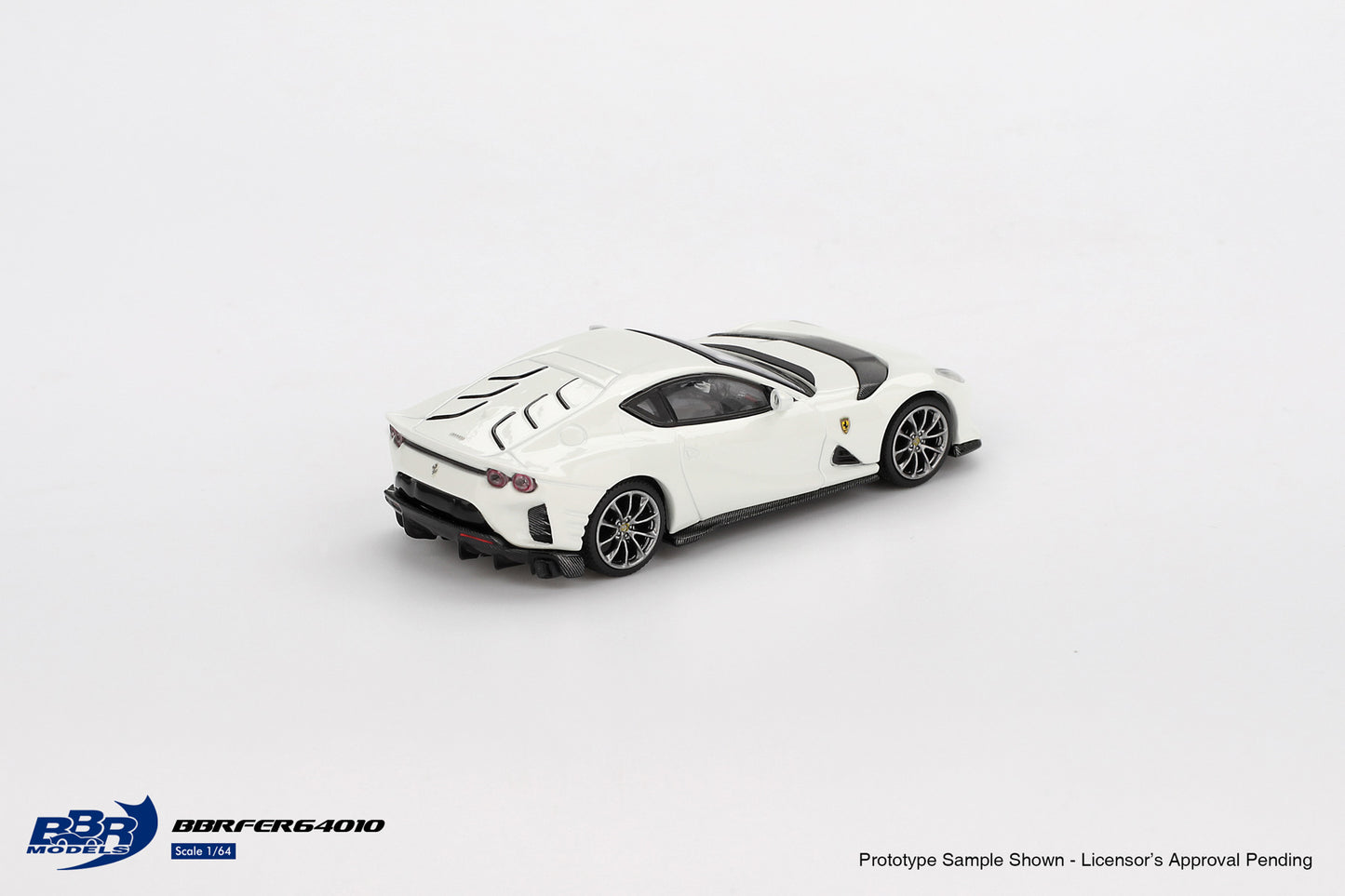 (Preorder) BBR Models 1:64 Ferrari 812 Competizione Bianco Avus BBRFER64010
