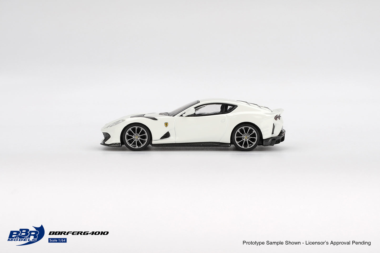(Preorder) BBR Models 1:64 Ferrari 812 Competizione Bianco Avus BBRFER64010
