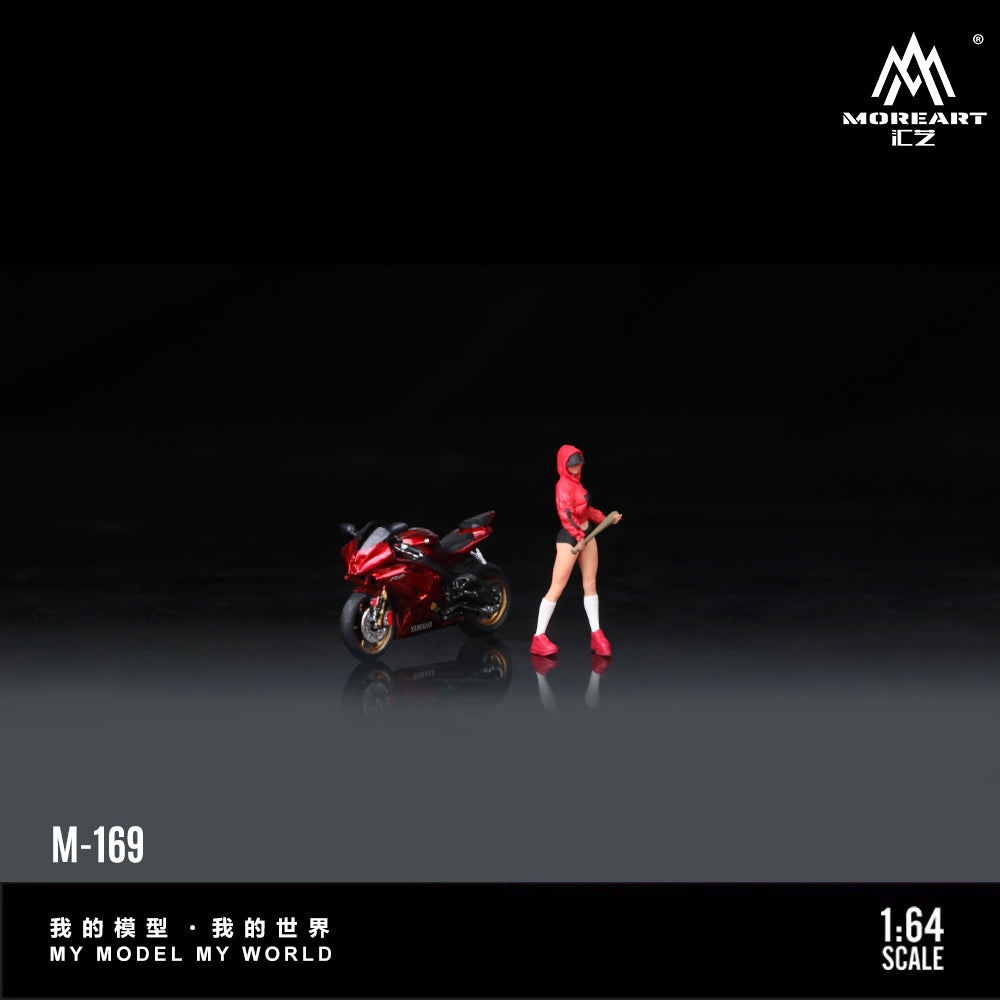 (Preorder) MoreArt 1:64 YAMAHA R6 Baseball Girl Motorcycle Doll MO222169