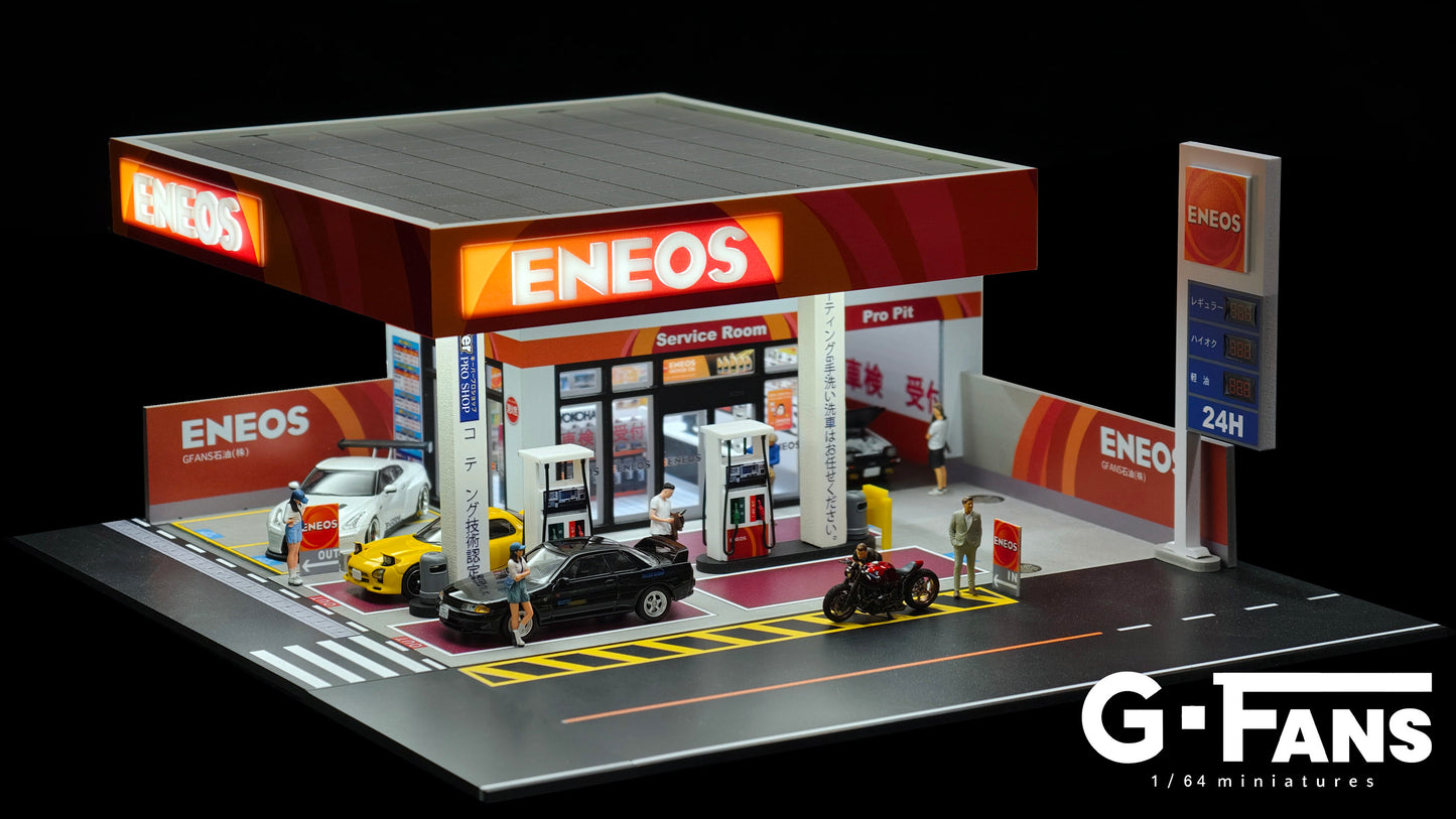 (Preorder) G-Fans 1:64 ENEOS Gas Station Diorama 710038
