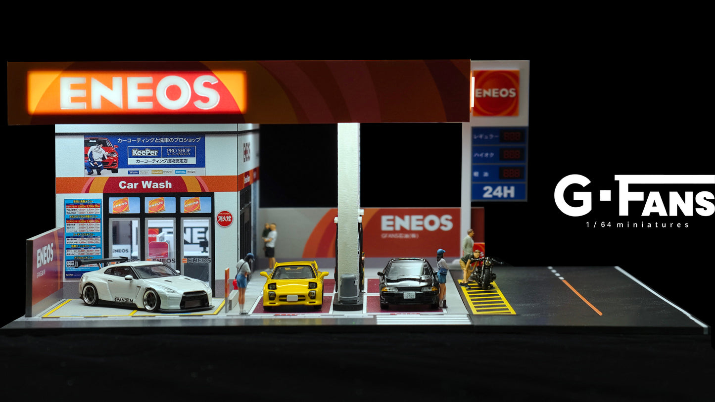 (Preorder) G-Fans 1:64 ENEOS Gas Station Diorama 710038