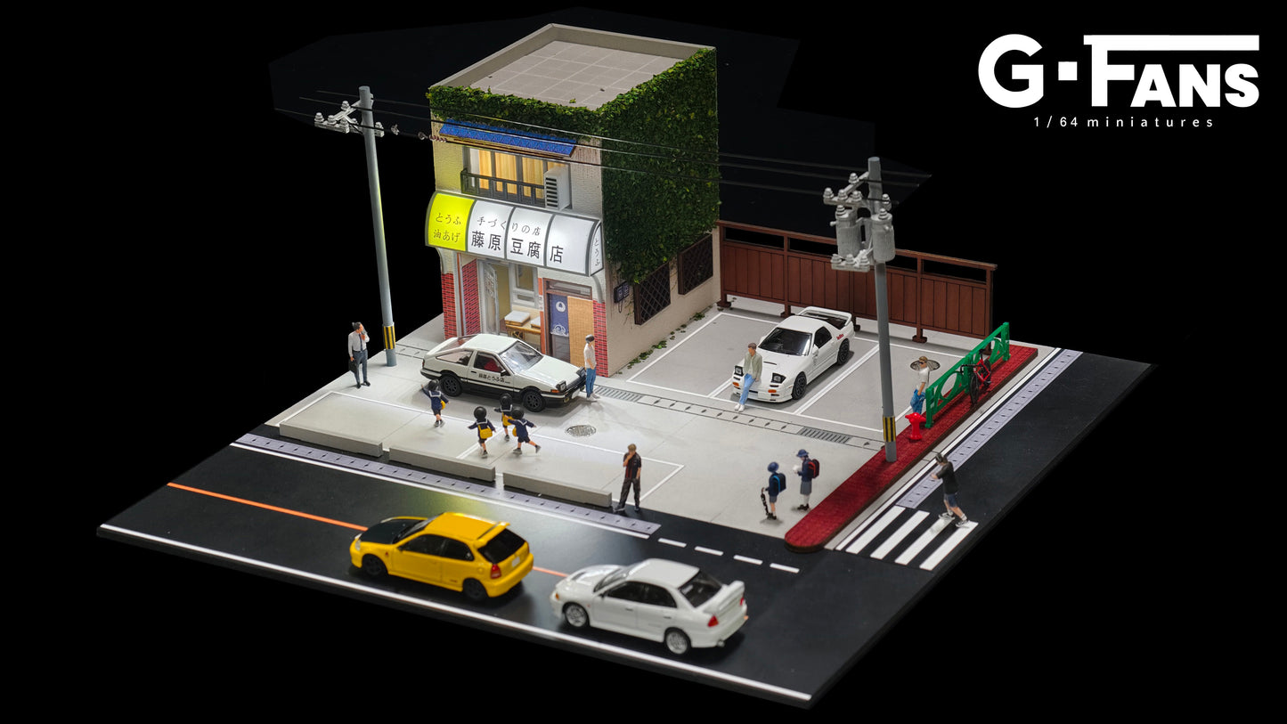 (Preorder) G-Fans 1:64 Initial D Fujiwara Tofu Store Diorama 710039
