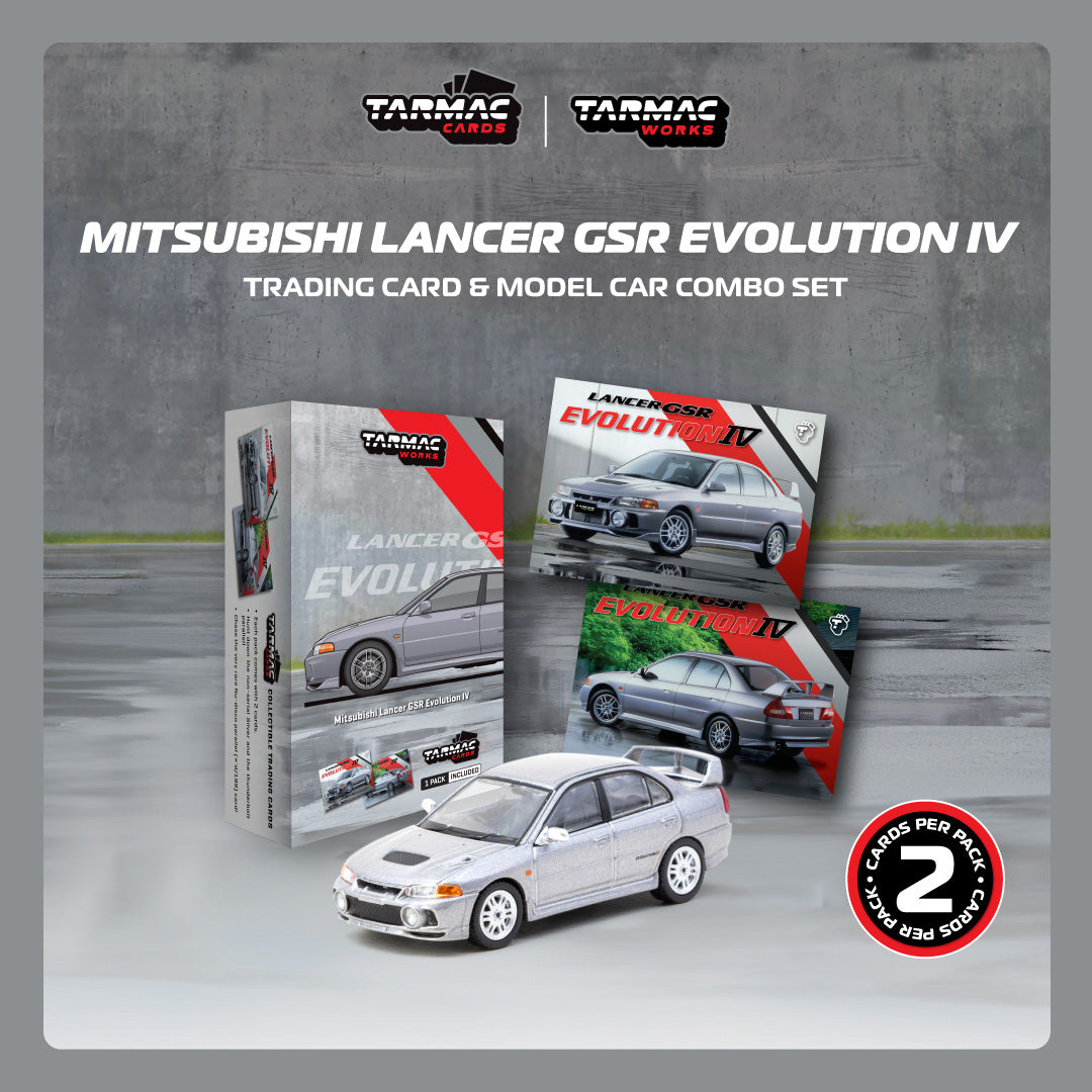 (Preorder) Tarmac Works 1:64 Mitsubishi Lancer GSR Evolution IV Silver T64G-076-SL