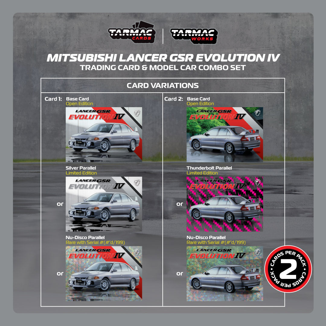 (Preorder) Tarmac Works 1:64 Mitsubishi Lancer GSR Evolution IV Silver T64G-076-SL