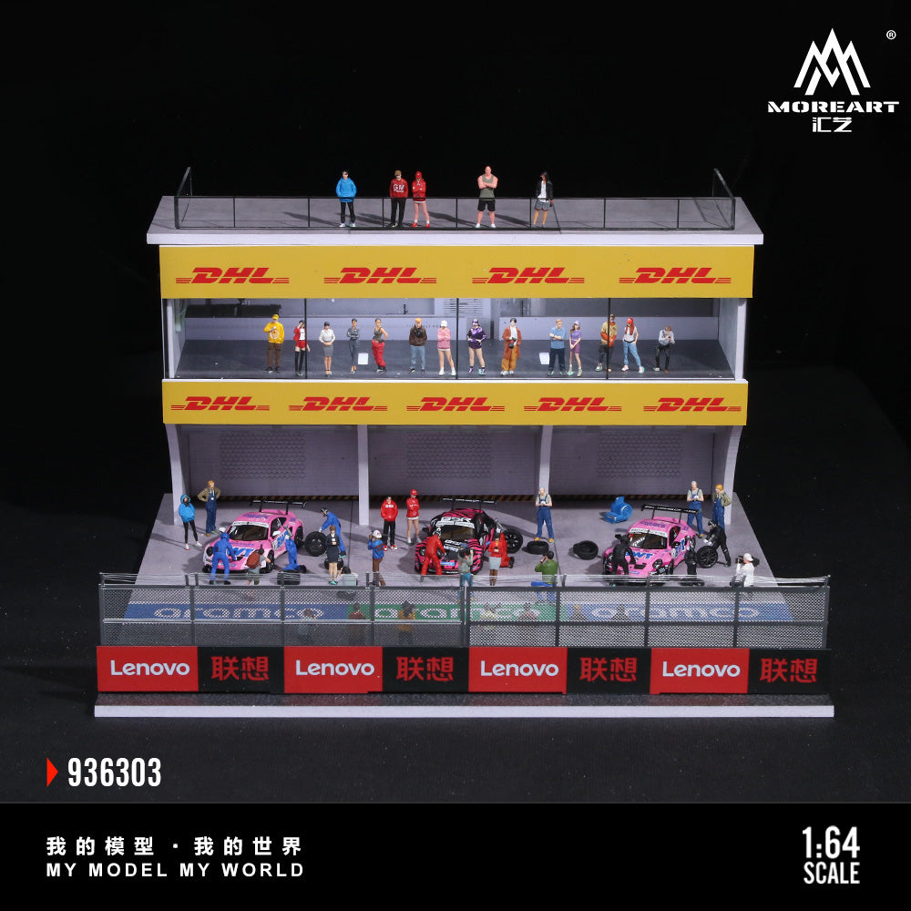 (Preorder) MoreArt 1:64 Porsche Cerrera Cup Asia THREE-DIMENSIONAL CUBE SENCE Diorama MO936303