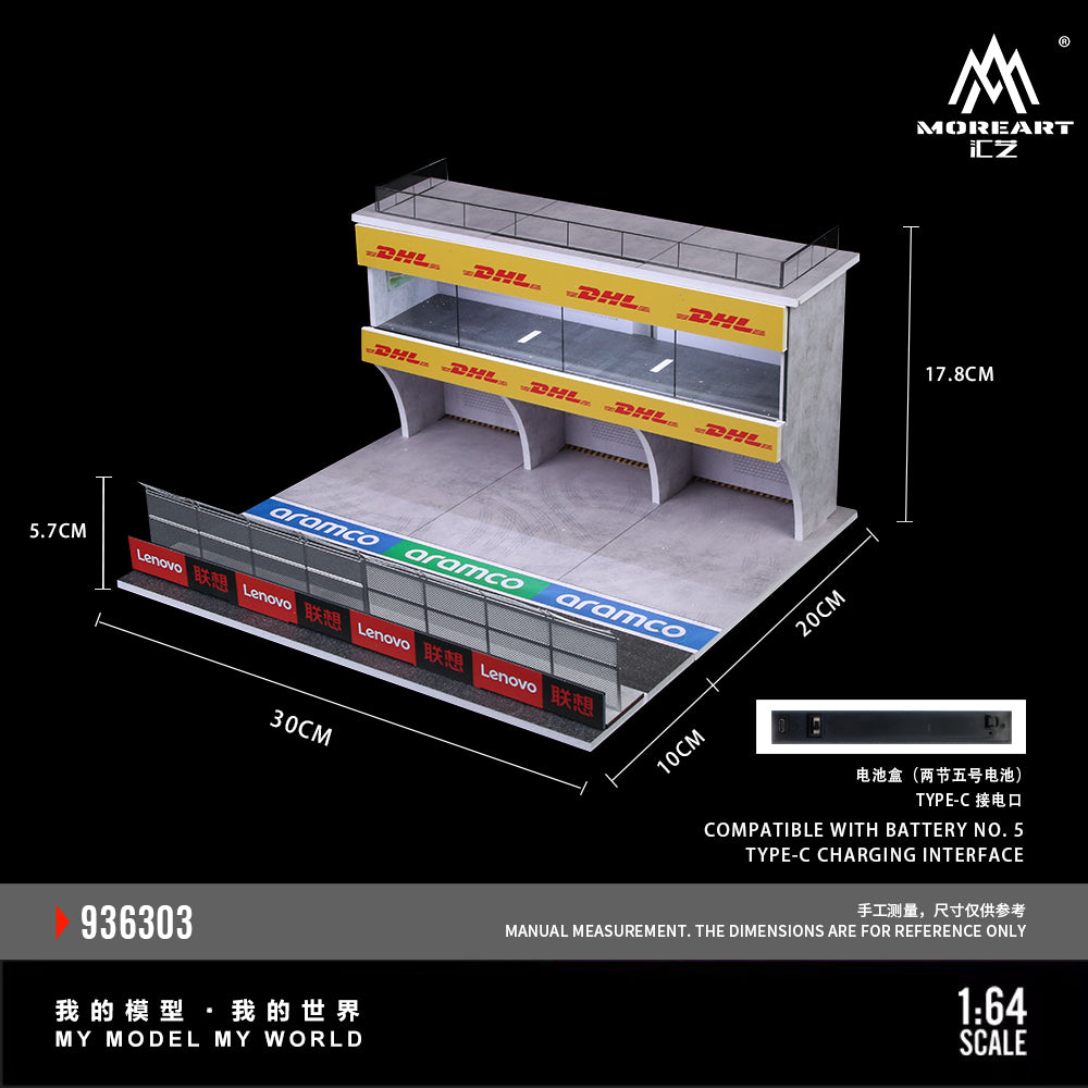 (Preorder) MoreArt 1:64 Porsche Cerrera Cup Asia THREE-DIMENSIONAL CUBE SENCE Diorama MO936303