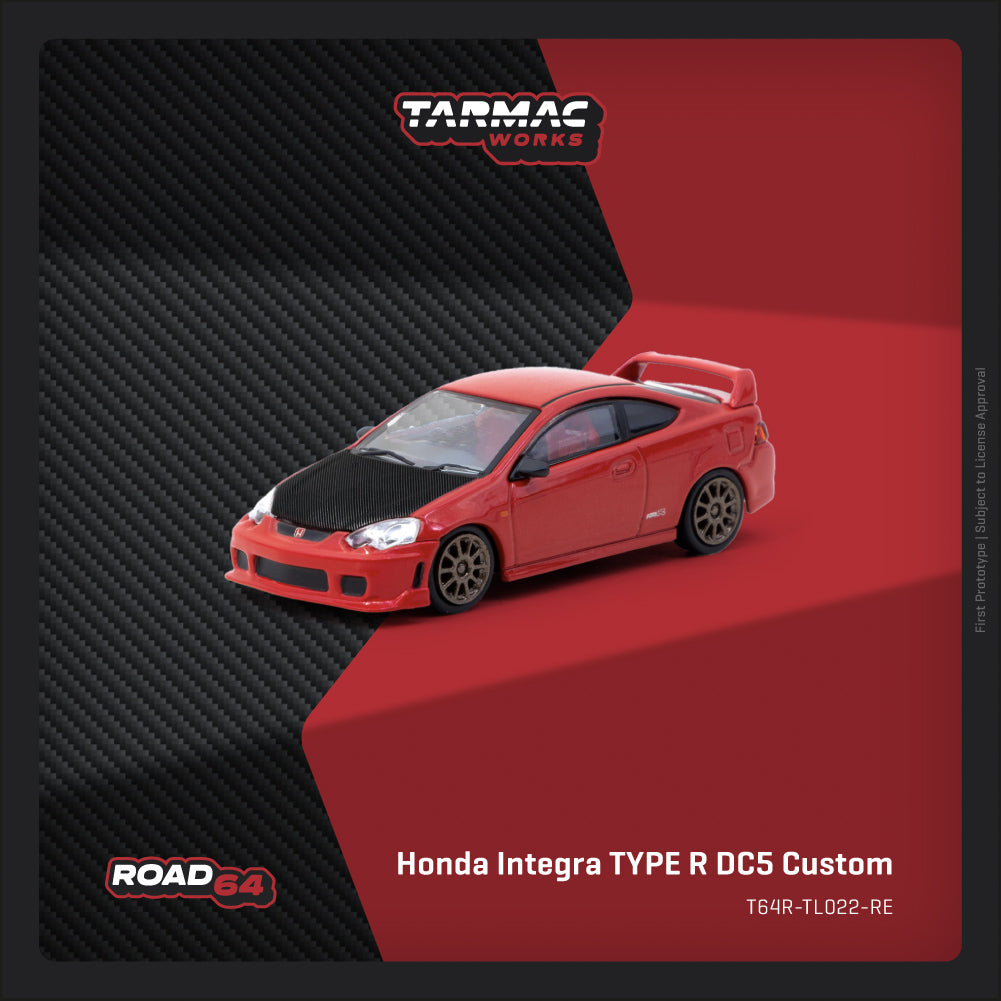 (Preorder) Tarmac Works 1:64 Honda Integra TYPE R DC5 Custom Red - licensed by Honda T64R-TL022-RE