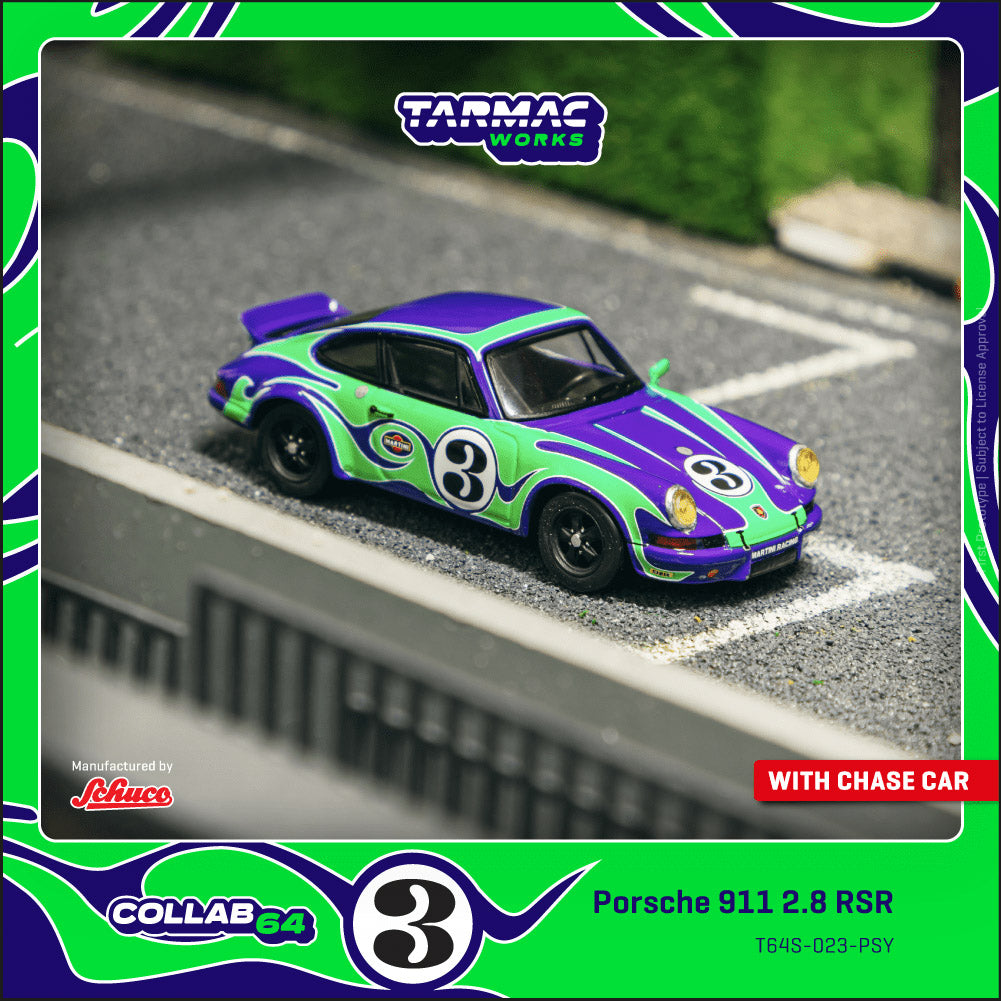 (Preorder) Tarmac Works 1:64 Porsche 911 2.8 RSR Psychodelic T64S-023-PSY