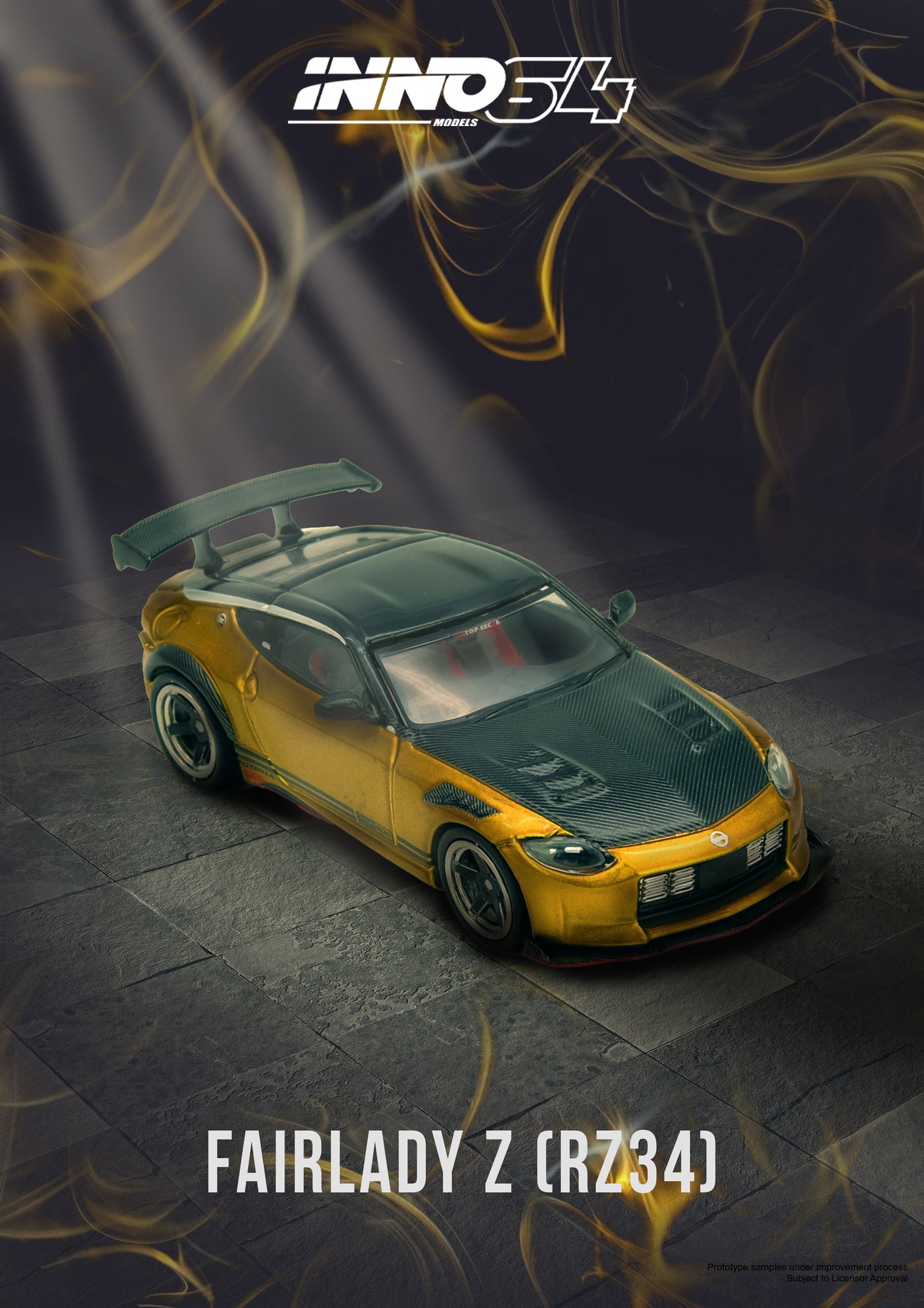 (Preorder) Inno64 1:64 TOP SECRET FAIRLADY Z (RZ34) Gold IN64-400ZTS-GOLD