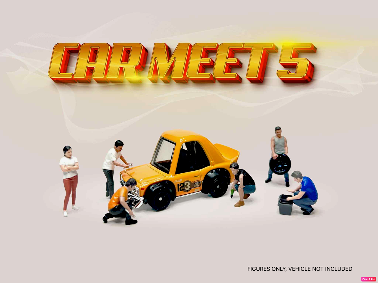 (Preorder) American Diorama 1:64 Figure set - Car Meet 5 AD-2432