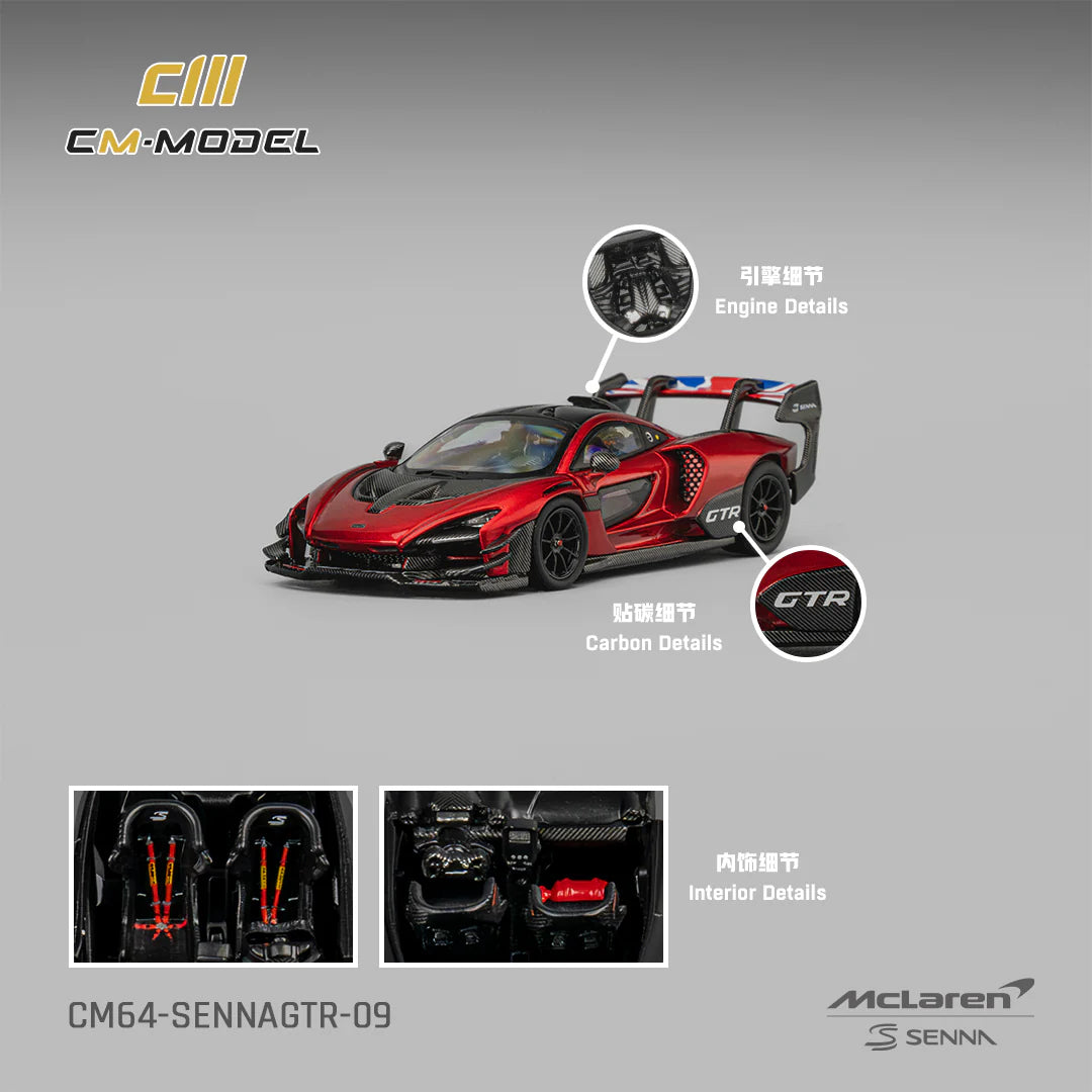 CM Model 1:64 McLaren Senna GTR Metallic Red CM64-SENNAGTR-09 (Preorder)
