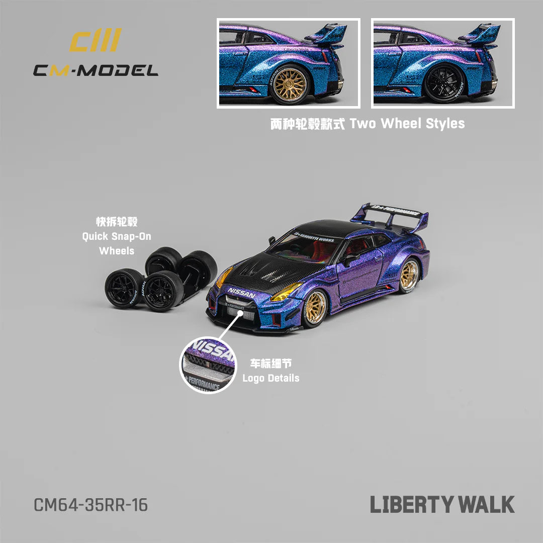CM Model 1:64 Nissan LBWK 35GT-RR Chameleon with Carbon
