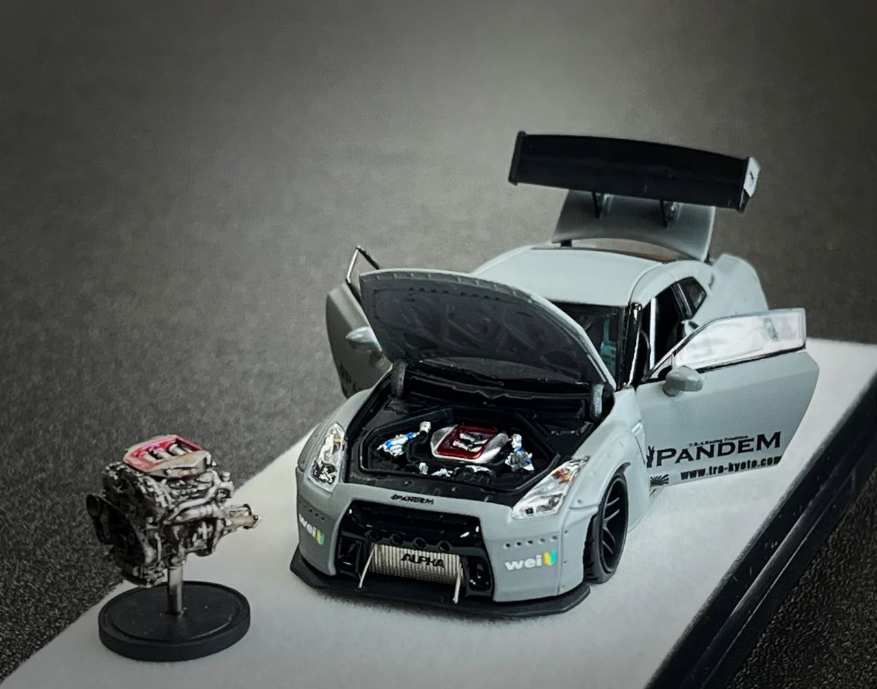 (Coming Soon) PGM 1:64 Nissan Rocket Bunny GTR R35 Combat Grey "Regular Base" PGM-640703