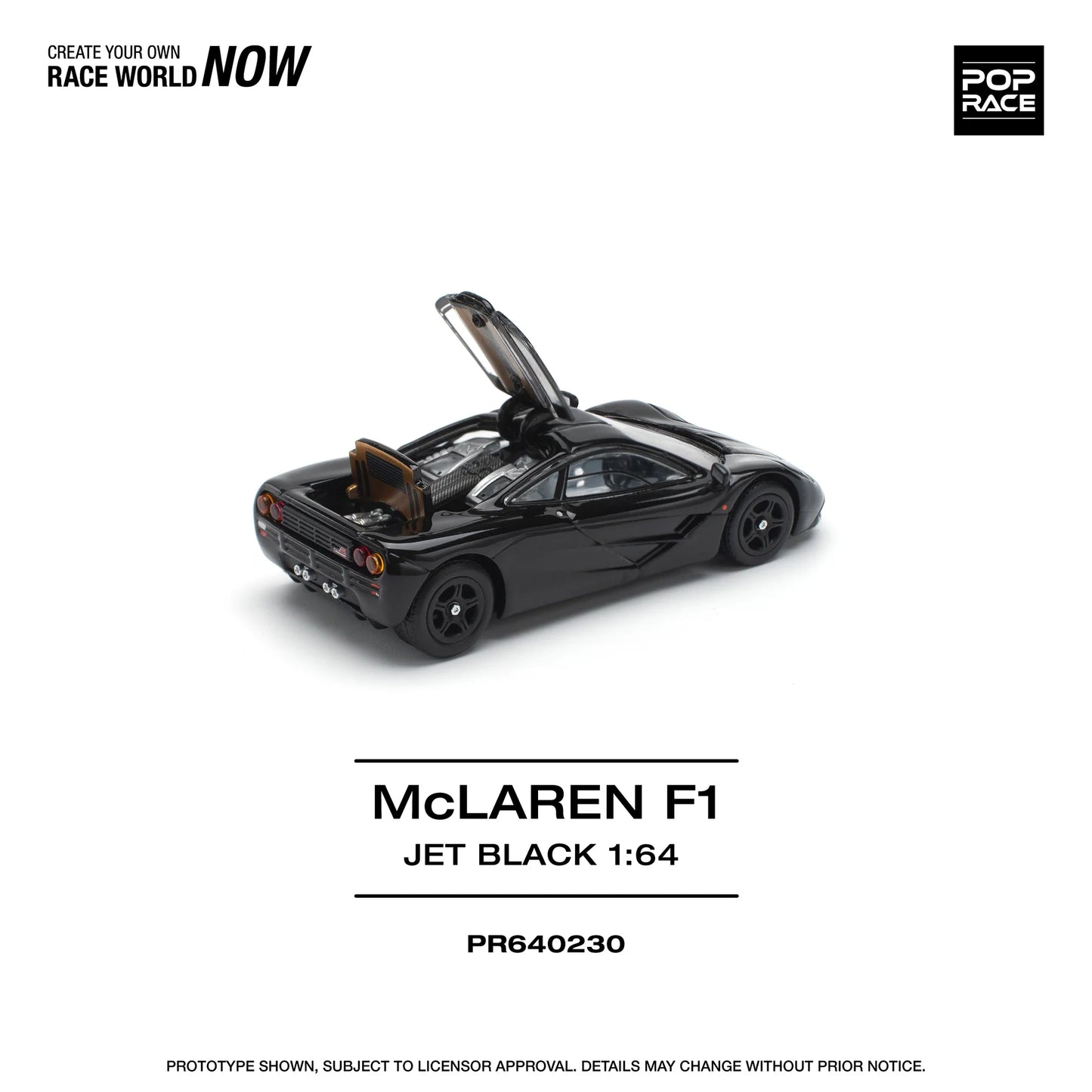 Pop Race 1:64 McLaren F1 - Jet Black (Preorder)
