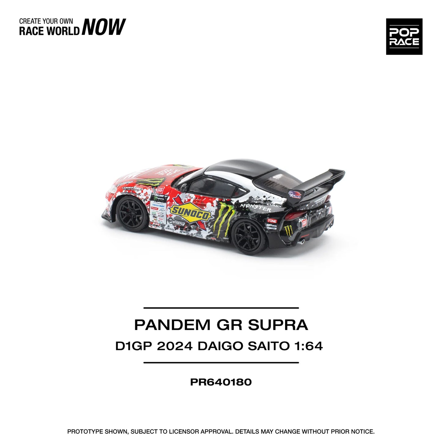 Pop Race 1:64 Pandem GR Supra D1GP 2024 Daigo Saito PR640180