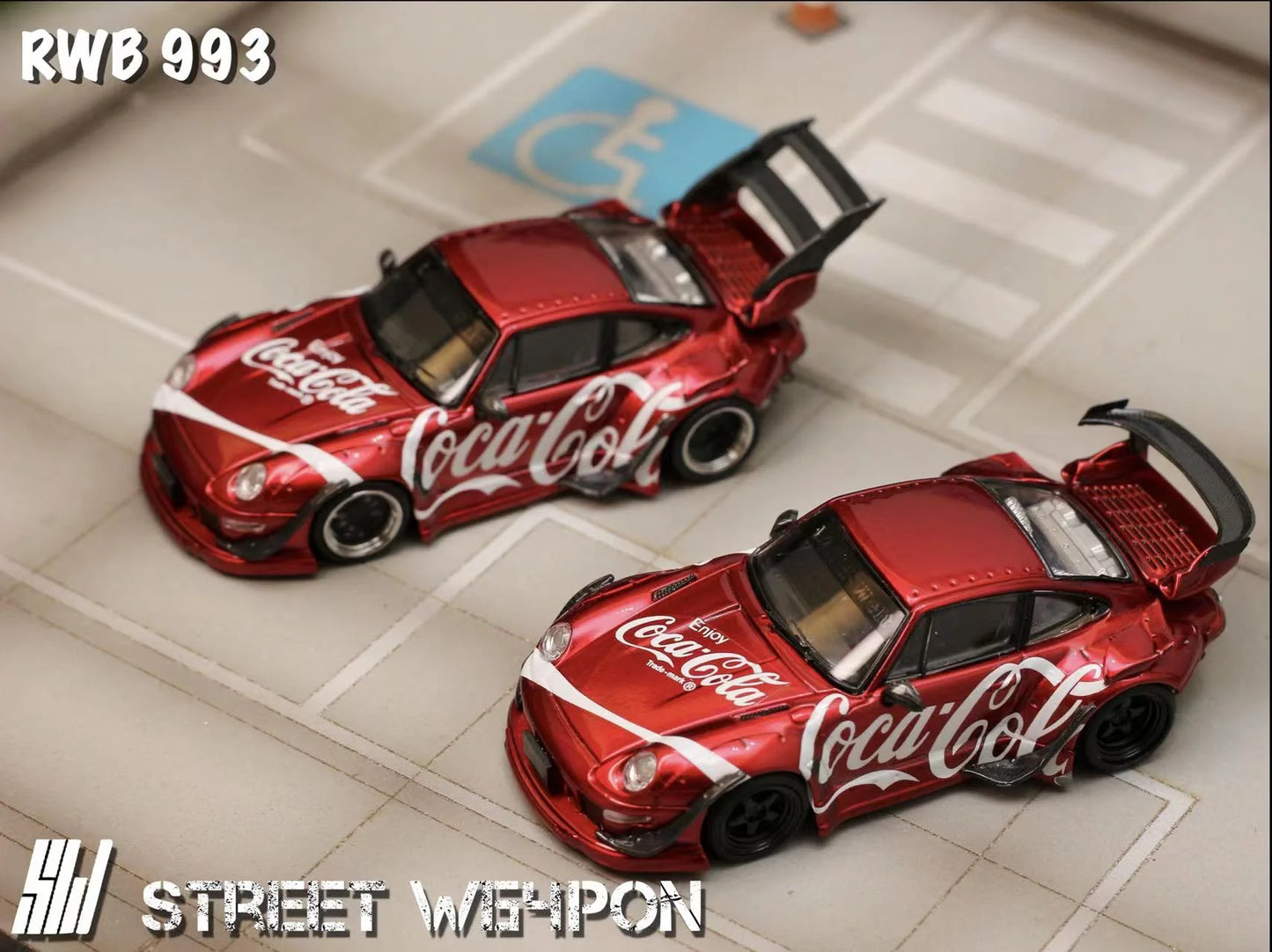 Street Weapon 1:64 Porsche RWB 993 Coca Cola Livery (2 Versions)