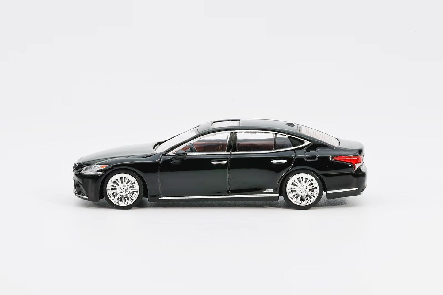 Black car model on a white background