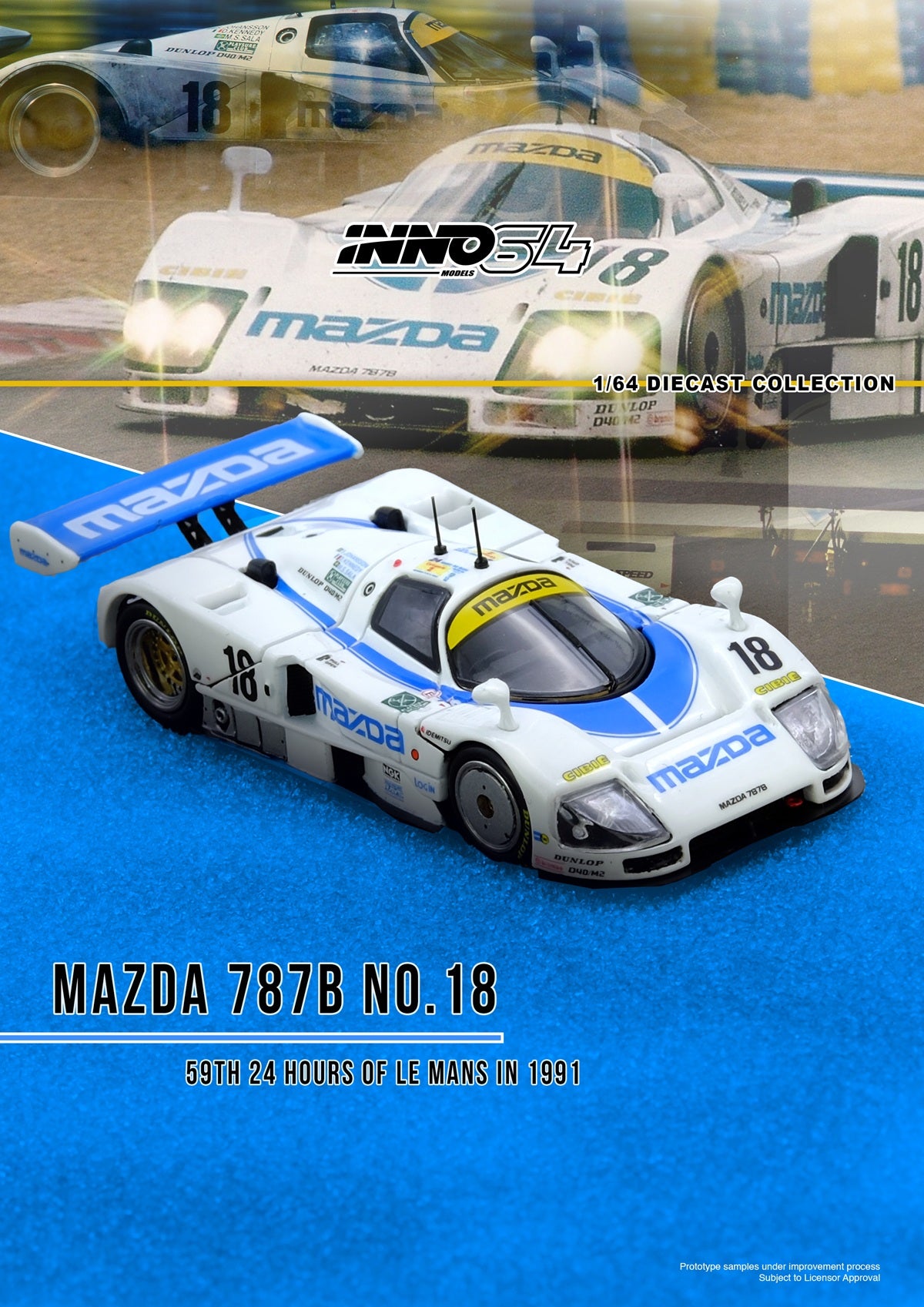Inno64 1:64 MAZDA 787B No.18 59th 24 Hours Le Mans 1991 IN64-787B