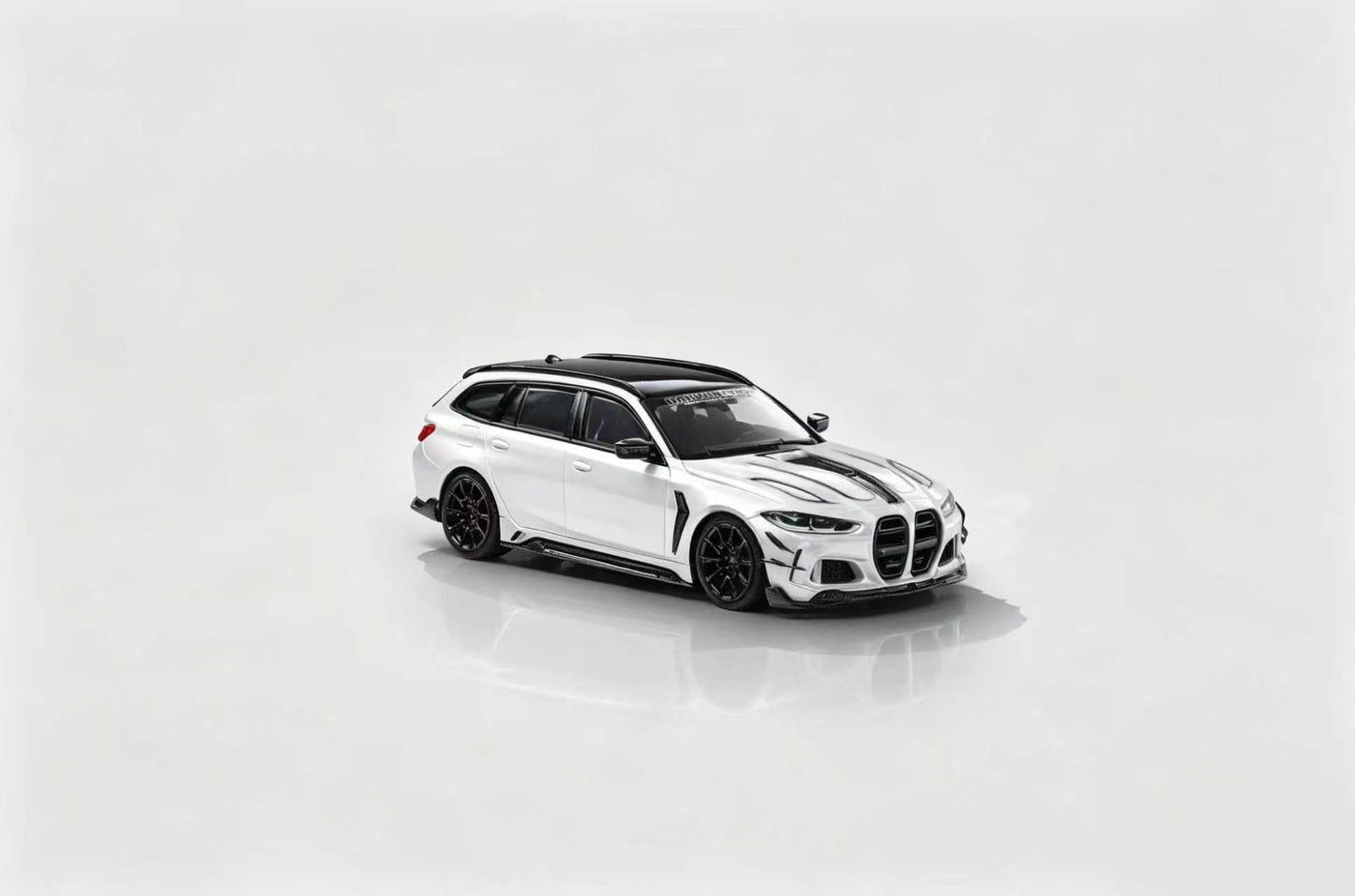 White car on a light gray background