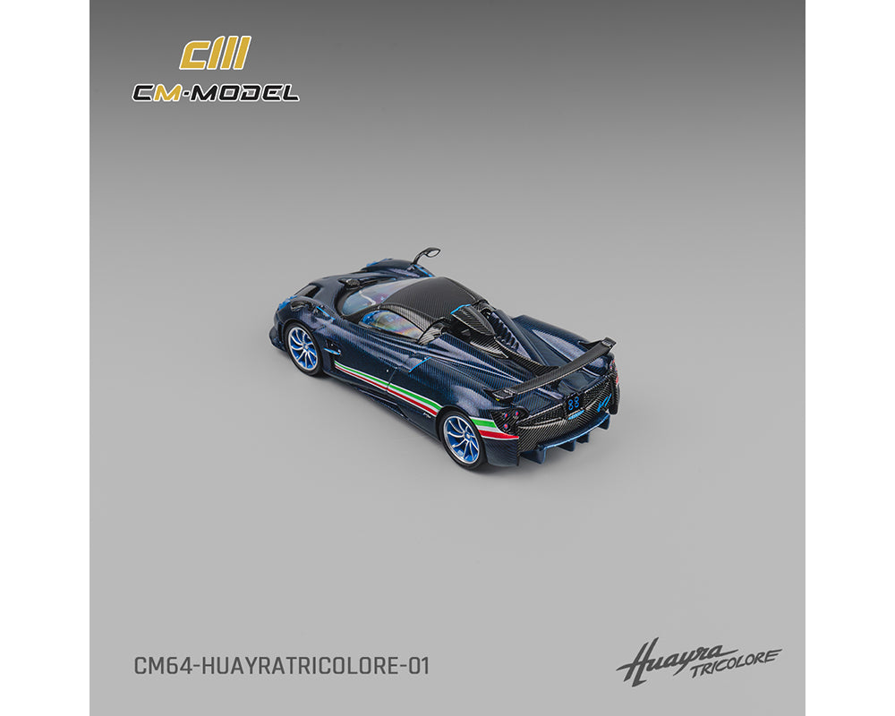 CM Model 1:64 Pagani Huayra – Tricolor Carbon Blue – Limited Edition CM64-HUAYRA-TRIC01