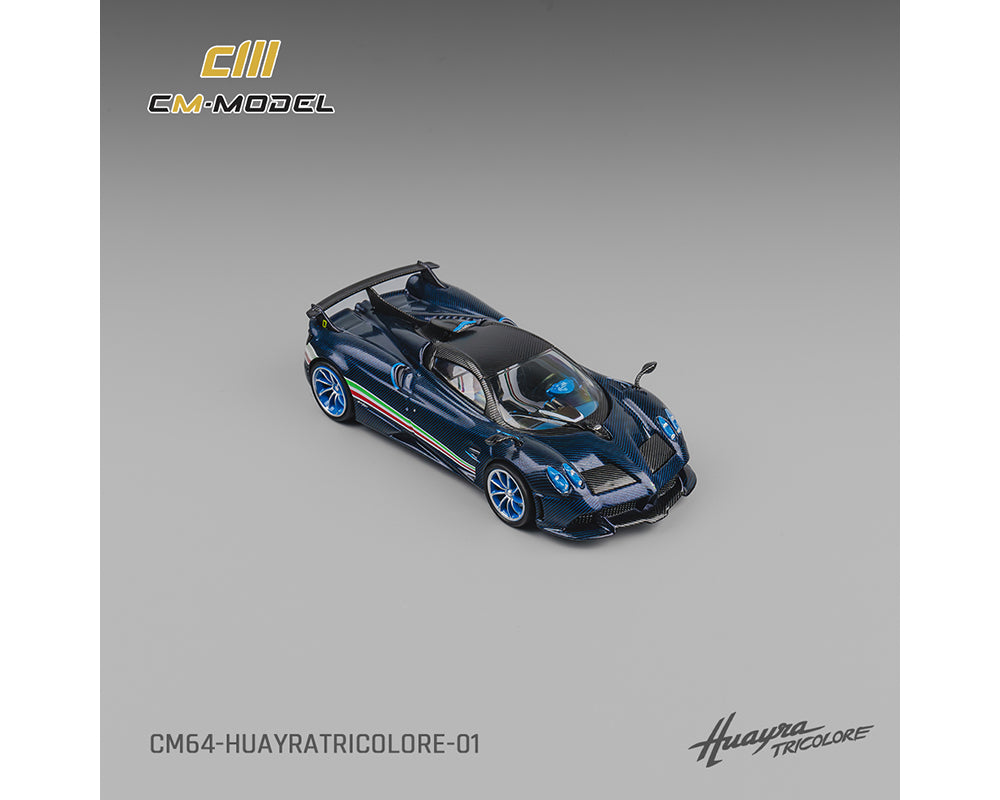 CM Model 1:64 Pagani Huayra – Tricolor Carbon Blue – Limited Edition CM64-HUAYRA-TRIC01