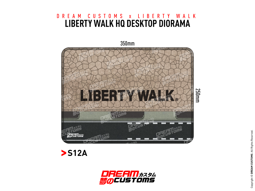 (Preorder) DREAM CUSTOMS Desktop Diorama 350mmx 250mm with LIBERTYWALK S12A