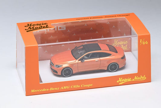Howie Model Mercedes-Benz C63s AMG W205 Sunset Orange Diecast Model