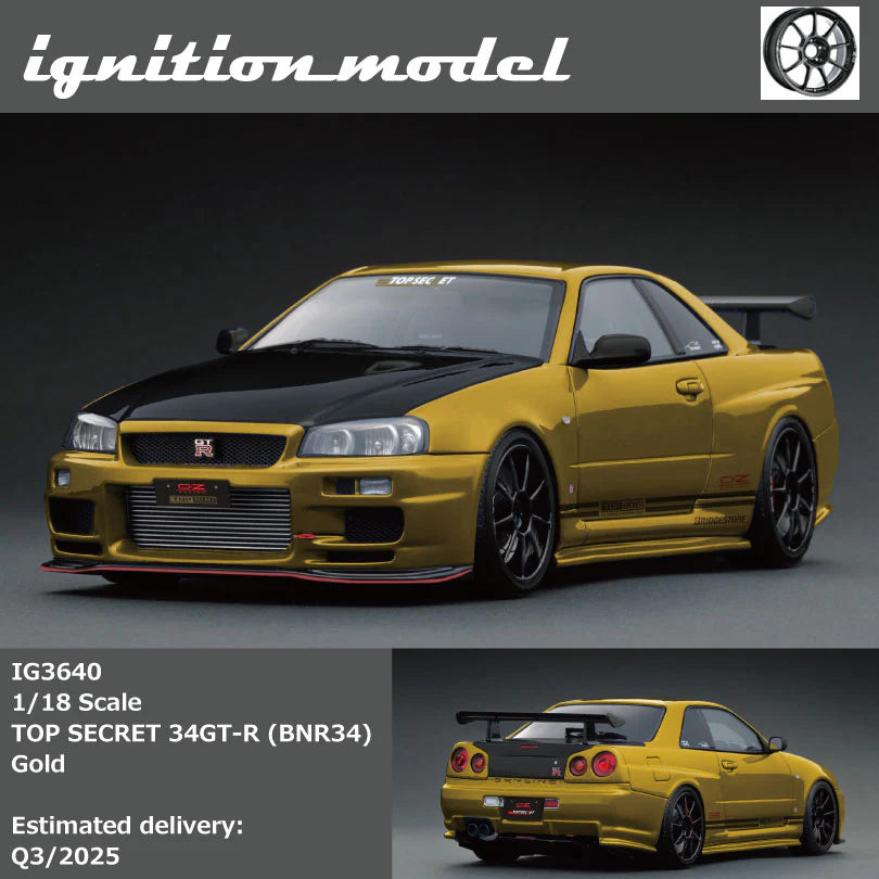 ミニカー 1/18TOPSECRET34GT-RBNR34GoldWith Engine 3640-1.jpg?v ミニカー 1/18TOPSECRET34GT-RBNR34GoldWith Engine 3640-1.jpg?v