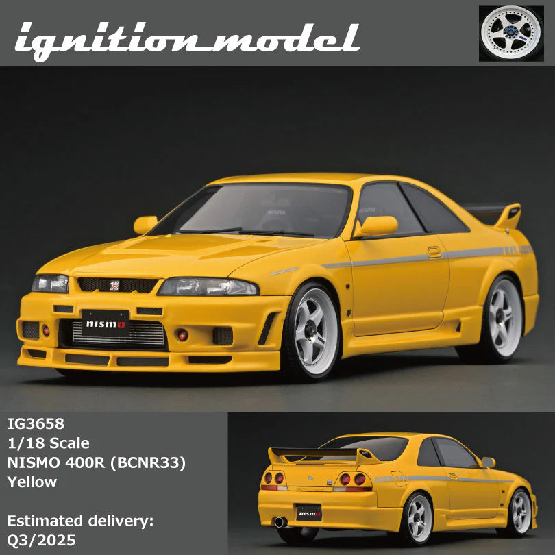 Ignition Model 1:18 Nismo 400R (BCNR33) Yellow IG3658 – CarBro MC Ignition Model 1:18 Nismo 400R (BCNR33) Yellow IG3658 – CarBro MC