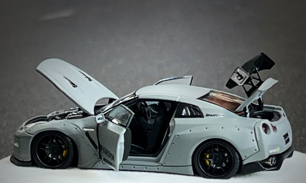 (Coming Soon) PGM 1:64 Nissan Rocket Bunny GTR R35 Combat Grey "Regular Base" PGM-640703