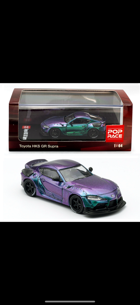 Pop Race 1:64 HKS GR Supra Magic Purple PR64-HKSA90-MG