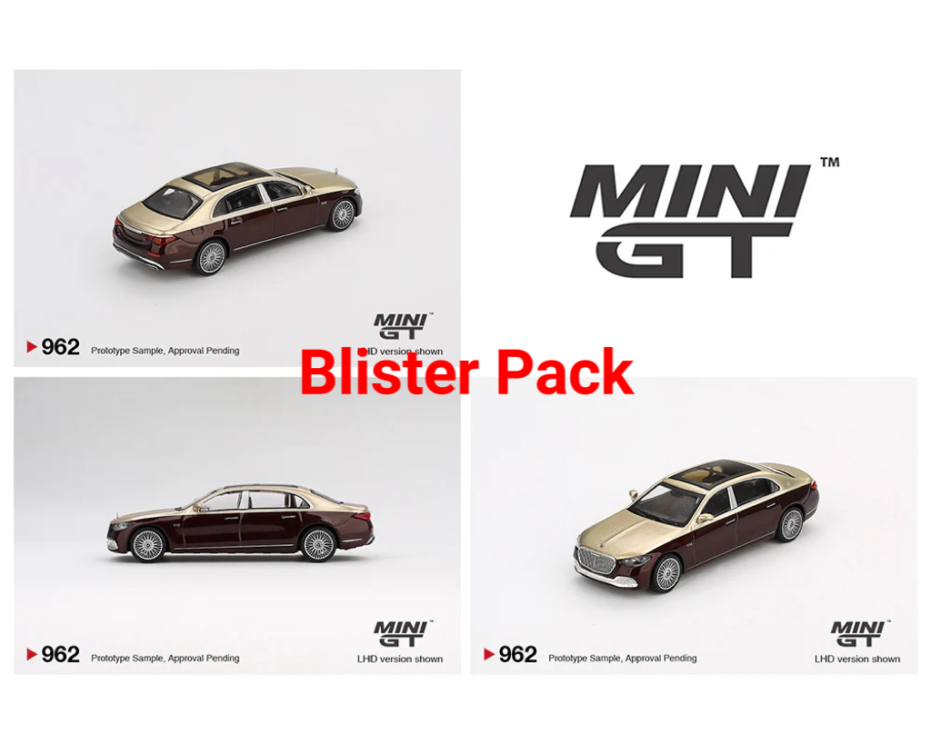 Mini GT 1:64 Mercedes-Maybach S680 – Gold / Dark Red Metallic MGT00962-BL (Preorder)