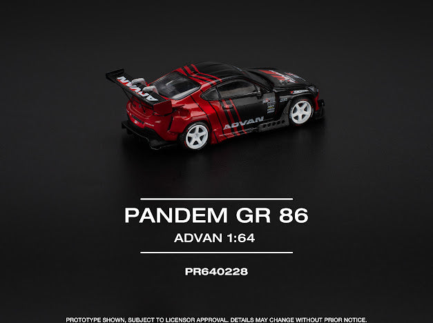 Pop Race 1:64 PANDEM GR86 - ADVAN PR640228 (Preorder)