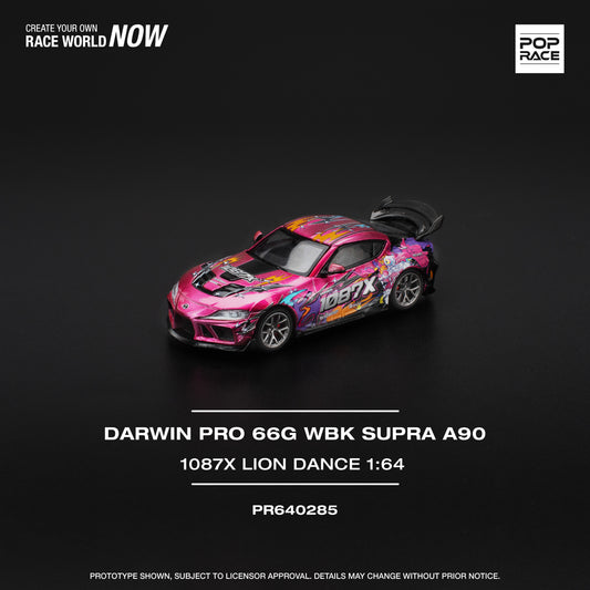 Pop Race 1:64 DARWIN PRO 66G WBK SUPRA (A90) 1087X LION DANCE PR640285