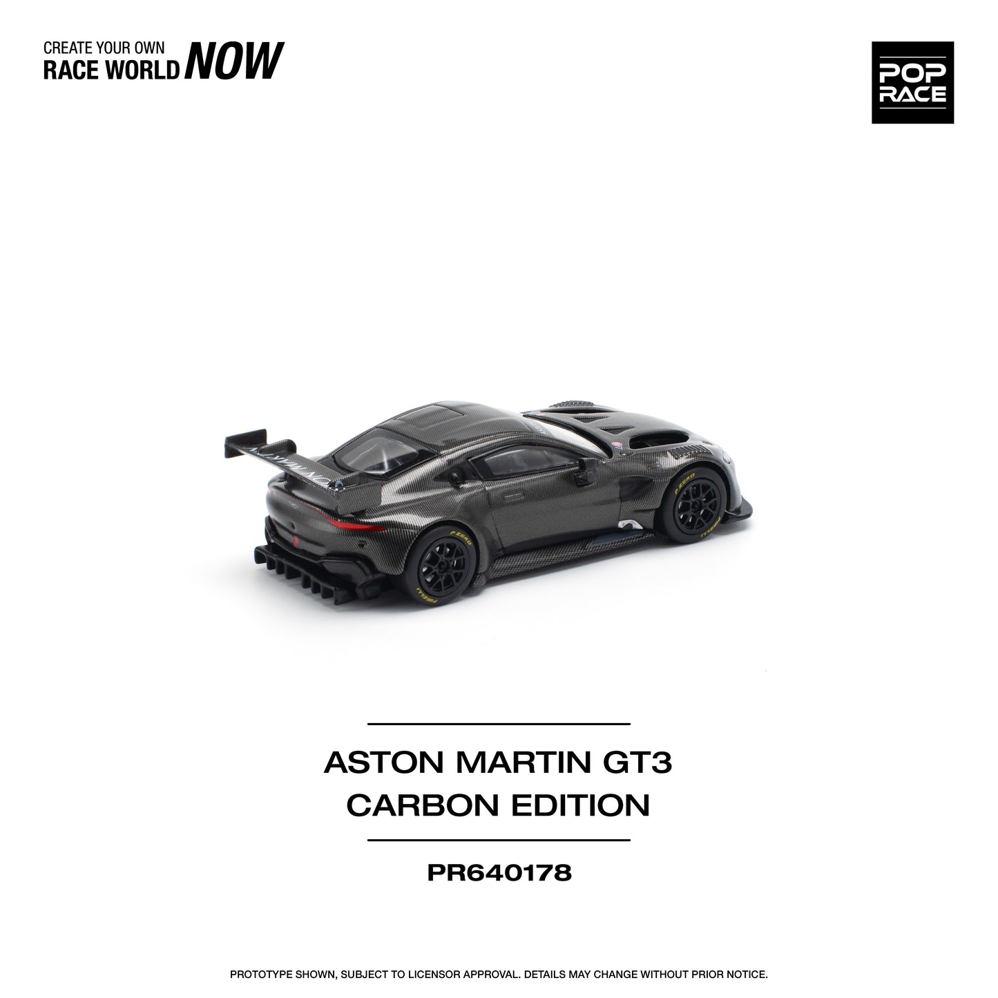 Pop Race 1:64 Aston Martin Vantage GT3 Carbon Edition PR640178