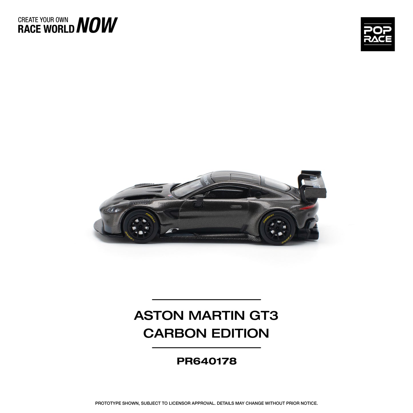 Pop Race 1:64 Aston Martin Vantage GT3 Carbon Edition PR640178