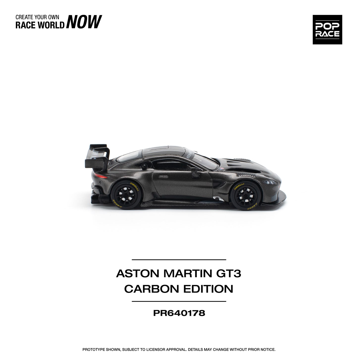 Pop Race 1:64 Aston Martin Vantage GT3 Carbon Edition PR640178