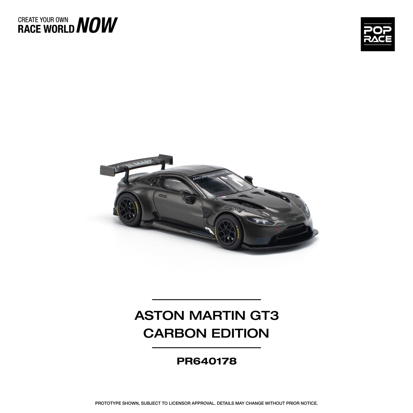 Pop Race 1:64 Aston Martin Vantage GT3 Carbon Edition PR640178