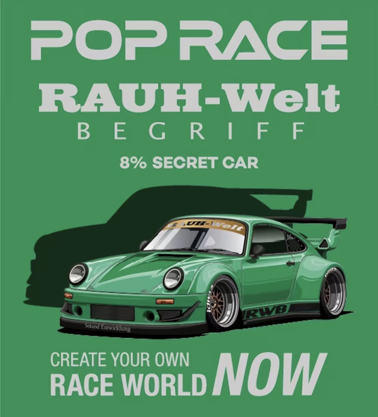 Pop Race 1:64 RWB 930 Green HEC 2026 S61-HEC2026 [Exclusive