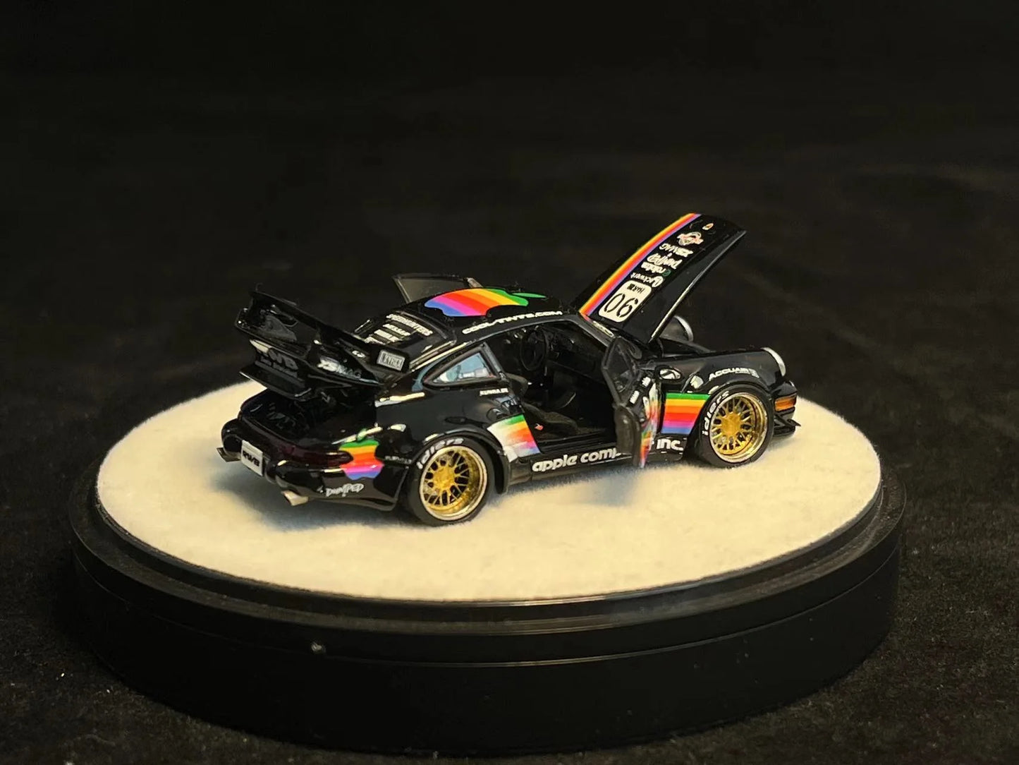 PGM 1:64 Porsche RWB 964 Black Apple Livery