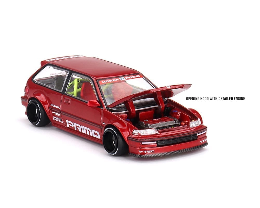 Kaido House x Mini GT 1:64 Honda Civic (EF) Kaido Works V2- M Red KHMG156